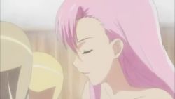 3girls animated bath bathhouse bathing blonde_hair breasts breasts_squeezed_together captain_liliana eilin_(queen's_blade) grabbing_another's_breast groping massage multiple_girls nude pink_hair queen's_blade queen's_blade_rebellion rubbing rubbing_breasts soap soap_bubbles video ymir_(queen's_blade)