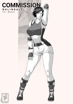 1girl black_hair breasts kazama_asuka large_breasts nalindale tekken