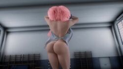 1girl 3d absurdres animated arms_behind_head ass breasts dancing gym highres indoors large_breasts manon_legrand no_bra phut_hon pink_hair see-through_clothes standing street_fighter street_fighter_6 tagme underboob video virt-a-mate