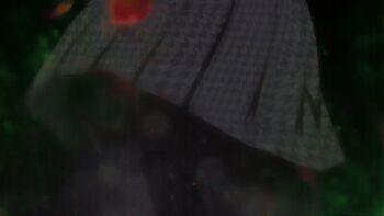 1girl 2017 animated animated_gif ass flower jabami_yumeko kakegurui panties panties_under_pantyhose pantyhose pleated_skirt skirt solo tagme thighband_pantyhose underwear upskirt walking