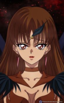 1girl bishoujo_senshi_sailor_moon bishoujo_senshi_sailor_moon_stars brown_eyes brown_hair earrings jewelry sailor_lead_crow sailor_moon tagme