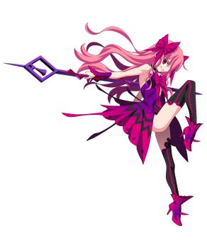 1girl 3d ahoge anime_coloring ankle_boots armpits arms_behind_back bare_shoulders black_choker black_leotard black_thighhighs boots bow choker clenched_teeth closed_mouth clothing_cutout collarbone cutout_above_navel dead_apostle_noel_(tsukihime) detached_sleeves dress dress_bow flat_chest full_body game_cg gradient_boots gradient_clothes gradient_dress gradient_sleeves hair_between_eyes hair_bow high_heel_boots high_heels highres leg_up legs_apart leotard leotard_under_clothes long_hair looking_at_viewer melty_blood melty_blood:_type_lumina mole mole_under_mouth multicolored_boots noel_(tsukihime) non-web_source official_art pink_boots pink_bow pink_hair polearm purple_dress red_eyes simple_background smile solo spiked_boots standing standing_on_one_leg tachi-e takeuchi_takashi teeth thighhighs transparent_background tsukihime tsukihime_(remake) two-tone_boots two_side_up type-moon vampire wavy_hair weapon zig-zag_pattern