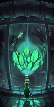 Rule 34 | 1boy, animal, commentary, creature, english commentary, extra eyes, eyefestation, fisheye, full body, glowing, highres, holding, holding stuffed toy, hood, hood down, hoodie, horror (theme), id card, male focus, original, oversized animal, pressure (roblox), railing, reflection, shark, shoes, shorts, sneakers, solo, standing, stuffed animal, stuffed toy, toebeez, too many eyes