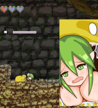 1girl absorption animated animated_gif bad_end bouncing_breasts breasts censored cross-section cum cum_in_pussy death digestion doggystyle double_penetration elf game_cg gameplay_mechanics green_hair health_bar large_breasts lowres monster mosaic_censoring nipples pixel_art pointy_ears pussy rape sex sex_from_behind studio_poritank swallowing tagme tentacles upside-down vore x-ray
