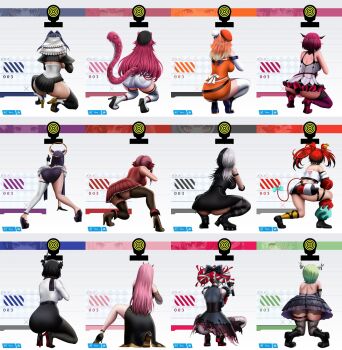 6+girls animal_ears ankle_boots ass beret black_dress black_gloves black_hair black_hat black_thighhighs blackcapbandit blue_hair boots breasts brown_boots cat_ears cat_girl cat_tail ceres_fauna ceres_fauna_(goth) demon_horns dress gloves goddess_of_victory:_nikke gold_shoes grey_hair hakos_baelz hakos_baelz_(1st_costume) hat high_heels highres hololive hololive_english hololive_indonesia horns houshou_marine houshou_marine_(1st_costume) irys_(hololive) irys_(irys_2.0)_(hololive) jacket kureiji_ollie kureiji_ollie_(1st_costume) large_breasts mori_calliope mori_calliope_(1st_costume) mouse_ears mouse_girl mouse_tail multicolored_hair multiple_girls nerissa_ravencroft nerissa_ravencroft_(casual) ninomae_ina&#039;nis ninomae_ina&#039;nis_(1st_costume) official_alternate_costume orange_hair orange_hat orange_shirt orange_shorts ouro_kronii ouro_kronii_(1st_costume) pink_hair purple_dress raora_panthera raora_panthera_(1st_costume) red_hair red_jacket red_skirt shiori_novella shiori_novella_(1st_costume) shirt shoe_soles shoes shorts sideboob single_thighhigh skirt sleeveless sleeveless_jacket split-color_hair streaked_hair tail takanashi_kiara takanashi_kiara_(1st_costume) thighhighs virtual_youtuber white_shirt white_shorts white_thighhighs