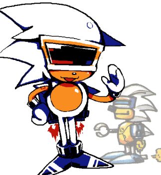 1boy assault_visor commentary english_commentary gloves jetpack looking_at_viewer male_focus mecha_sonic_mki_(8-bit) official_art photo-referenced randalcarnicer redesign simple_background solo sonic_(series) sonic_the_hedgehog_(classic) sonic_the_hedgehog_2_(8-bit) white_background white_gloves