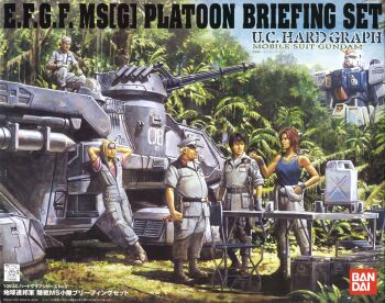 1990s_(style) 1girl 2007 4boys absurdres age_difference angry armored_vehicle army asian bandai bandana bare_shoulders belt black_hair blonde_hair blue_sky boots box box_art chest_cannon complaining copyright_notice dark_skin dated dirty dust earth_federation eledore_massis fat gatling_gun gloves ground_gundam gun gundam gundam_08th_ms_team gunpla hat highres holster jerry_can jungle karen_joshua logo machine_gun machinery mecha mechanic military military_hat military_uniform mixed-language_text mobile_suit model_kit multiple_boys nature official_art on_ground painting_(medium) palm_tree partially_undressed radio_antenna rainforest realistic red_hair repairing resting retro_artstyle robot rx-78-2_gundam scan science_fiction shiro_amada sky smoke_grenade_launcher table takani_yoshiyuki tank_top tank_turret toned traditional_media translation_request tree v-fin weapon white_hair wristband
