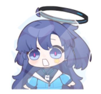 1girl animated animated_png black_shirt blue_archive blue_jacket chibi chibi_only frozen gym_uniform halo jacket line_sticker_available long_hair looking_at_viewer lowres mechanical_halo non-repeating_animation non-web_source official_alternate_costume official_art open_mouth partially_unzipped purple_hair red_pupils shirt simple_background solo track_jacket transparent_background upper_body yuuka_(blue_archive) yuuka_(track)_(blue_archive)