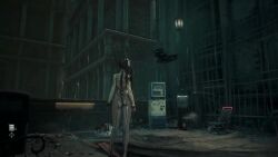 1girl 3d animated arched_back ass ass_writing black_hair bodysuit bouncing_ass bouncing_breasts breasts character_name covered_navel curvy cyberpunk eve_(stellar_blade) highres huge_ass jiggle large_breasts long_hair official_art ponytail rain skin_suit_(stellar_blade) skin_tight sound stairs stellar_blade tagme thick_thighs thighs video walking wide_hips writing_on_ass