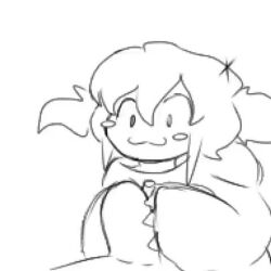 1boy 1girl :3 aged_down angry animated blughhh cum cum_on_body cum_on_hair cum_on_lower_body ejaculation happy_sex loli looking_at_penis looking_down male_masturbation masturbation monochrome original short_hair smile tagme video