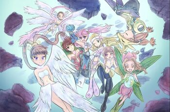 6+girls amano_nene_(digimon_xros_wars) angewomon appmon boots brown_hair child closed_eyes cosplau digimon digimon_adventure digimon_adventure_02 digimon_frontier digimon_savers digimon_tamers digimon_universe:_appli_monsters digimon_xros_wars fairimon fujieda_yoshino green_boots karan_eri lilimon luminamon luminamon_(nene_ver.) makino_ruki multiple_girls open_mouth orimoto_izumi oujamon purple_eyes rosemon sakuyamon symbareangoramon tachikawa_mimi tagme tsukiyono_ruli yagami_hikari