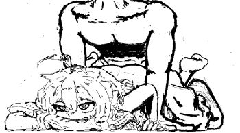 1boy 1girl ahoge ass feet heart heart-shaped_pupils indie_virtual_youtuber matoi_miia meatscepter sex sex_from_behind symbol-shaped_pupils virtual_youtuber