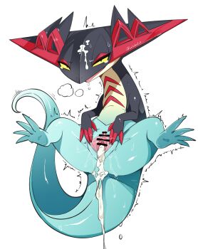 1girl cum cum_in_face cum_in_pussy dragapult furry furry_female gen_8_pokemon highres lolobox nintendo pokemon solo tagme white_background