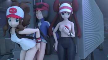 3d age_difference animated black_pantyhose bottomless bouncing_breasts breasts calem_(pokemon) doggystyle hat hilda_(pokemon) nintendo nipples onee-shota oshino3d pantyhose poke_ball poke_ball_(basic) pokemon pokemon:_let's_go_pikachu!_and_let's_go_eevee! pokemon_black_2_and_white_2 pokemon_black_and_white pokemon_x_and_y public_indecency public_nudity red_hat rosa_(pokemon) sex sex_from_behind shota sound stealth_sex tagme team_rocket team_rocket_grunt team_rocket_uniform topless_female vaginal video