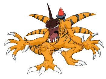 claws digimon greymon horns missile original red_eyes sharp_teeth skullgreymon teeth what why