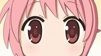 1girl animal_ears animated animated_gif anime_screenshot blinking blush cat_ears ear_wiggle female_focus kemonomimi_mode lowres nonohara_yuzuko pink_eyes pink_hair red_eyes short_hair solo yuyushiki