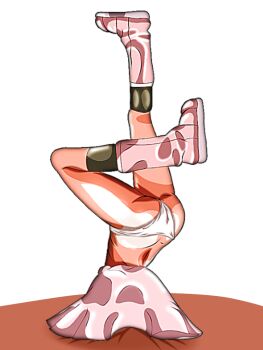 dawn_(pokemon) inugami-ke_no_ichizoku_pose masalu_kai nintendo panties pantyshot pokemon pokemon_(creature) stuck underwear