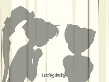 Rule 34 | 1990s (style), 2girls, android, animated, animated gif, behind curtains, breast hold, breast lift, breast poke, breasts, censored, comparison, convenient censoring, crossed arms, curtains, english text, female focus, height difference, holding, indoors, karinka (koutetsu tenshi kurumi), koutetsu tenshi kurumi, kurumi (koutetsu tenshi kurumi), large breasts, long hair, multiple girls, nude, poking, ponytail, retro artstyle, short hair, breasts, silhouette, size comparison, size difference, small breasts, standing, subtitled, talking, talking, text focus, very long hair