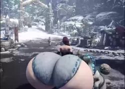 3d animated ass huge_ass monster_hunter:_world monster_hunter_(series) multiple_boys multiple_girls panties tagme underwear video video_game_screencap walking what