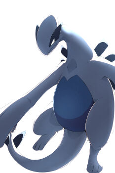 black_eyes closed_mouth commentary_request gen_2_pokemon highres legendary_pokemon looking_down lugia nintendo no_humans pokemon pokemon_(creature) pokemon_focus rumine_(yoshi1234567) simple_background solo white_background