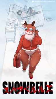 1boy 1girl after_vaginal aftersex akira_(manga) animal_ears antlers artist_name blush bottomless broken_bed_frame broken_condom commentary condom cum cum_in_pussy cum_on_body cum_on_male cum_on_penis cum_on_self cum_on_stomach cumdrip cup deer_antlers deer_ears ejaculation english_commentary english_text erection first_aid_kit fur_trim furry furry_female handsfree_ejaculation highres horns indoors licking_lips long_sleeves lying nightstand parody patreon_logo patreon_username penis plum projectile_cum pussy reindeer_antlers reindeer_girl santa_costume short_hair thumbs_up tongue tongue_out torn_pillow uncensored used_condom whisperfoot