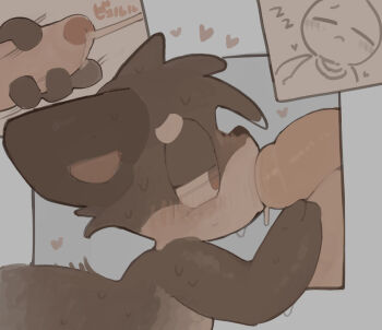 1nnnnnn6nnnnnn1 2boys :&lt; =_= animal_ears bald blush brown_eyes brown_fur closed_mouth cum cum_in_mouth cum_overflow dashed_eyes ejaculation fellatio foreskin from_side furrowed_brow furry furry_male furry_with_non-furry grey_background half-closed_eyes handjob heart highres interspecies looking_at_penis loving_aura male_focus male_masturbation masturbation mob_x_character motion_lines multicolored_fur multiple_boys multiple_views mutual_orgasm nose_blush nude oral orgasm original penis profile projectile_cum shota simple_background sleep_molestation snout solo_focus sound_effects speed_lines sweat translation_request two-tone_fur variant_set yaoi zzz
