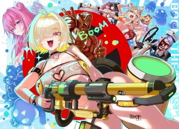 6+girls absurdres bikini breasts centi_(nikke) centi_(ocean_repair)_(nikke) dorothy_(nikke) dorothy_(serendipity)_(nikke) elegg_(boom_and_shock)_(nikke) elegg_(nikke) frima_(nikke) frima_(sea_of_sloth)_(nikke) game_controller_print ghost goddess_of_victory:_nikke hair_intakes hair_over_eyes highres inugressive large_breasts multiple_girls neon_(nikke) official_alternate_costume one-piece_swimsuit pepper_(nikke) pepper_(ocean_vitamin)_(nikke) rabbit_choker rapi_(nikke) rapi_(red_hood)_(nikke) rapi_(red_hood)_(red_flavor)_(nikke) see-through_slingshot_swimsuit slingshot_swimsuit swimsuit tove_(nikke) tove_(sunblaze)_(nikke) yan_(nikke) yan_(sunrise_market)_(nikke) yellow_one-piece_swimsuit yellow_slingshot_swimsuit