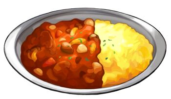 artist_request curry curry_rice food food_focus game_cg garnish mushroom nintendo no_humans official_art plate pokemon pokemon_swsh rice third-party_source transparent_background
