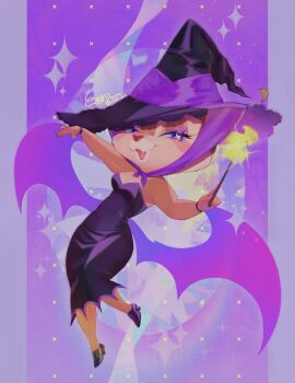 Rule 34 | 1girl, alternate costume, blue eyes, chipmunk girl, clarice (disney), disney, dress, eyelashes, hat, highres, holding, holding wand, looking at viewer, makeup, mickey mouse &amp; friends, open mouth, rl10 02, smile, solo, wand, witch, witch hat
