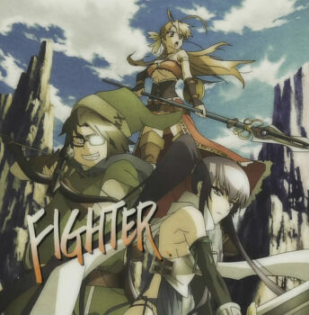 bow_(weapon) busujima_saeko crossbow fighter highschool_of_the_dead hirano_kouta_(hsotd) miyamoto_rei netorare staff tunic weapon