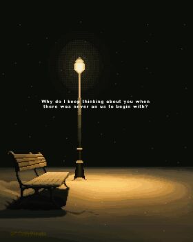 Rule 34 | bench, english text, highres, lamppost, night, no humans, onlypixeeels, original, outdoors, park bench, pixel art, scenery, shadow, snow, star (sky), winter, wooden bench