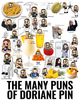 ... 2girls 83tanawin ? abbi_pulling alcohol alien arm_up artist_name atm baguette beer black_eyes black_shirt black_shoes blonde_hair blush_stickers bread brown_hair closed_eyes closed_mouth cup doriane_pin doritos dory_(finding_nemo) drinking_glass durian english_text f1_academy food fruit frying_pan gradient_hair happy hat heart highres holding holding_food holding_frying_pan holding_pinecone holding_umbrella in_food long_hair mercedes-benz multicolored_hair multiple_girls multiple_views open_mouth opening_door pannacotta pants pasta penne_(pasta) petronas pina_colada pinata pincushion pineapple pinecone pulling pun pushpin racing_suit real_life safety_pin shirt shoes short_sleeves signature simple_background sitting sleeping smile spoken_question_mark stuffed_animal stuffed_fish stuffed_toy third-party_source twitter_username umbrella white_background white_pants yellow_hat zzz