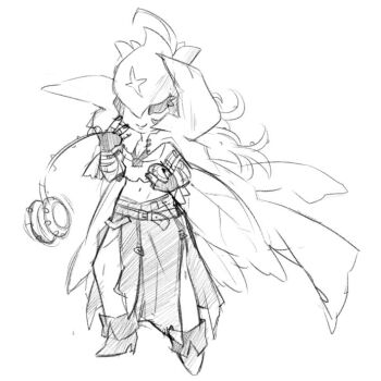 Rule 34 | 1girl, bancholilimon, banchou, coat, coat on shoulders, delinquent, digimon, petals, plant, scar, yo-yo