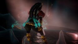 3d absurdres animated dancing dark-skinned_female dark_skin highres swaying_hip kimberly_jackson street_fighter street_fighter_6 tagme video virt-a-mate