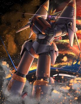 gunbuster gunbuster_pose mecha one-eyed robot space spaceship star_(sky) top_wo_nerae! top_wo_nerae!_(series)