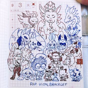 Rule 34 | anubimon, belt, betelgammamon, closed eyes, craniummon, crying, diarbbitmon, digimon, digimon (creature), garudamon, grave, griffomon, hat, hawkmon, highres, holydramon, magnamon, marinangemon, ohakadamon, piyomon, plesiomon, pulsemon, sad, short hair, silphymon, symbareangoramon, terriermon, vital bracelet