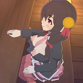 1boy 1girl amplected animated audible_speech breasts english_audio kono_subarashii_sekai_ni_shukufuku_wo! large_breasts nipples penis pussy sex sound tagme vaginal video yunyun_(konosuba)