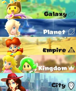 6+girls bee blonde_hair blue_dress blue_eyes bug crown dress earrings flower_earrings green_hair hat honey_queen_(mario) insect jewelry long_hair looking_at_viewer mario_(series) multiple_girls nintendo orange_dress pauline_(mario) pink_dress princess princess_daisy princess_peach queen red_dress rosalina space super_mario_3d_world super_mario_bros._1 super_mario_galaxy super_mario_land super_mario_odyssey wings