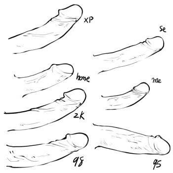 2k-tan 6+futa 95-tan 98-tan 98se-tan character_name chart compare comparison disembodied_penis futanari greyscale me-tan monochrome multiple_futa os-tan penis penis_chart penis_size_difference uncensored white_background xp-tan xphome