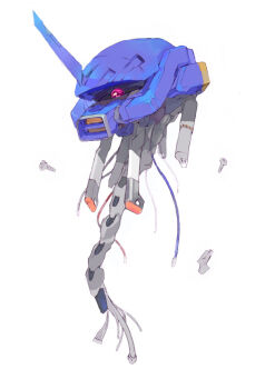 archived_source bad_link blue_horns bolt_(hardware) cable commentary_request damaged gouf gundam headless horns mechabare mobile_suit_gundam one-eyed phase_shift red_eyes simple_background single_horn single_mechanical_horn white_background