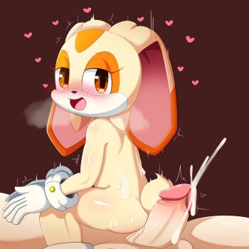 0227 1boy 1girl ass brown_eyes cream_the_rabbit loli nude penis sonic_(series)