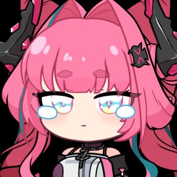 1girl :| acomu414 animated animated_gif arknights arknights:_endfield black_horns blue_eyes blue_hair breasts chibi closed_mouth commentary_request crying crying_with_eyes_open dragon_girl dragon_horns drill_hair hair_intakes hair_ornament horns jacket korean_commentary large_breasts multicolored_hair multicolored_horns open_mouth pink_hair pink_horns pink_jacket simple_background solo streaked_hair tears thick_eyebrows transparent_background twin_drills twintails two-tone_hair two-tone_horns upper_body yvonne_(arknights)