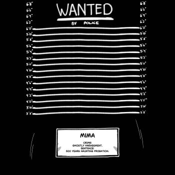 absurdres commentary english_commentary english_text greyscale hayoibu height_mark highres invisible mima_(touhou) monochrome mugshot no_humans template touhou touhou_(pc-98) wanted_poster