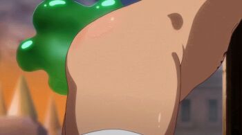 1girl ahegao all_the_way_through animated animated_gif anime_screenshot ass bdsm blonde_hair bondage bound breasts censored cloe_(kuroinu) creature creature_inside crying cum cum_on_body dark_elf dark_skin elf facial forced kuroinu_~kedakaki_seijo_wa_hakudaku_ni_somaru~ large_breasts long_hair mosaic_censoring multiple_boys nipples no_bra outdoors pain peeing pointy_ears pubic_tattoo pussy_juice rape saliva sex side_ponytail slime stomach_bulge tattoo tears tongue tongue_out what