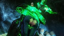 1boy 1girl 3d animated ass barrel bioshock bioshock_(series) bioshock_infinite black_hair bouncing_testicles cave cavern deathclaw elizabeth_(bioshock_infinite) fallout girthy_penis highres horns huge_ass large_penis moaning monster noname55 penis penis_between_thighs pussy radiation radioactive short_hair sound sound_effects tagme tail tail_wagging testicles thigh_sex thighs torn_clothes video