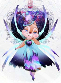 Rule 34 | 1girl, alternate costume, blue dress, blue eyes, chipmunk ears, chipmunk girl, clarice (disney), disney, dress, eyelashes, hair ornament, halloween, halloween costume, highres, looking at viewer, mickey mouse &amp; friends, open mouth, rl10 02, smile, solo