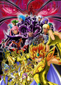 aries_muu attack ebony_hyperion gemini_saga gold_saints horns leo_aiolia saint_seiya saint_seiya_episode_g titans
