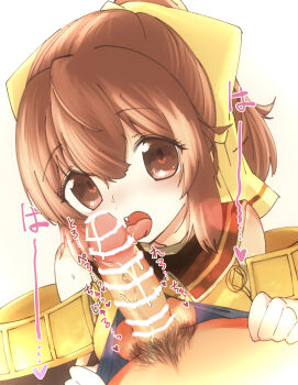 Rule 34 | 1boy, 1girl, absurdres, brown eyes, brown hair, delthea (fire emblem), fellatio, fire emblem, fire emblem echoes: shadows of valentia, highres, iwasabi, male pubic hair, nintendo, oral, penis, pubic hair, studio sugimoto, testicles