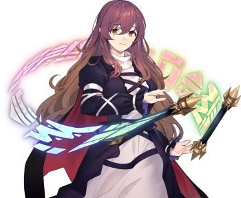 1girl black_cape black_dress cape cowboy_shot dress eho_(icbm) game_cg gradient_hair hijiri_byakuren juliet_sleeves labyrinth_of_touhou_(series) labyrinth_of_touhou_tri long_hair long_sleeves looking_at_viewer multicolored_hair non-web_source official_art puffy_sleeves purple_hair red_cape smile solo sorcerer's_sutra_scroll touhou transparent_background two-sided_cape two-sided_fabric yellow_eyes