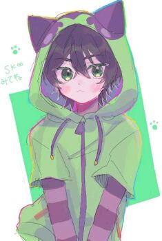 1boy animal_hood black_hair cat_boy cat_hood hood hoodie male_focus miya miya_(sk8) non-web_source sk8_the_infinity